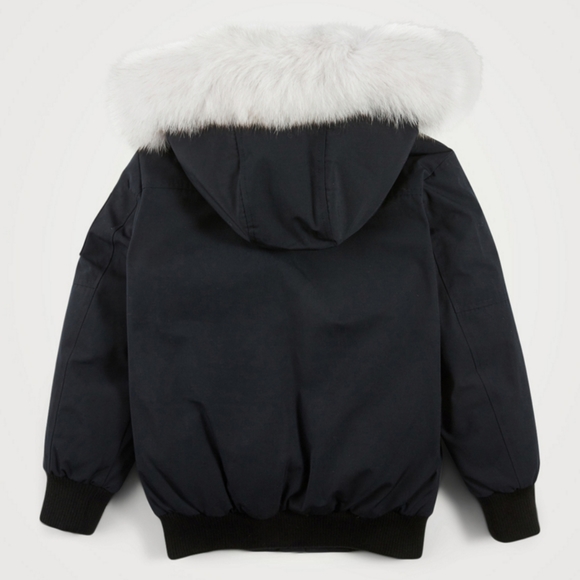 Moose Knuckles bomber jacket, size youth L or women's XS/S, black - Picture 10 of 11